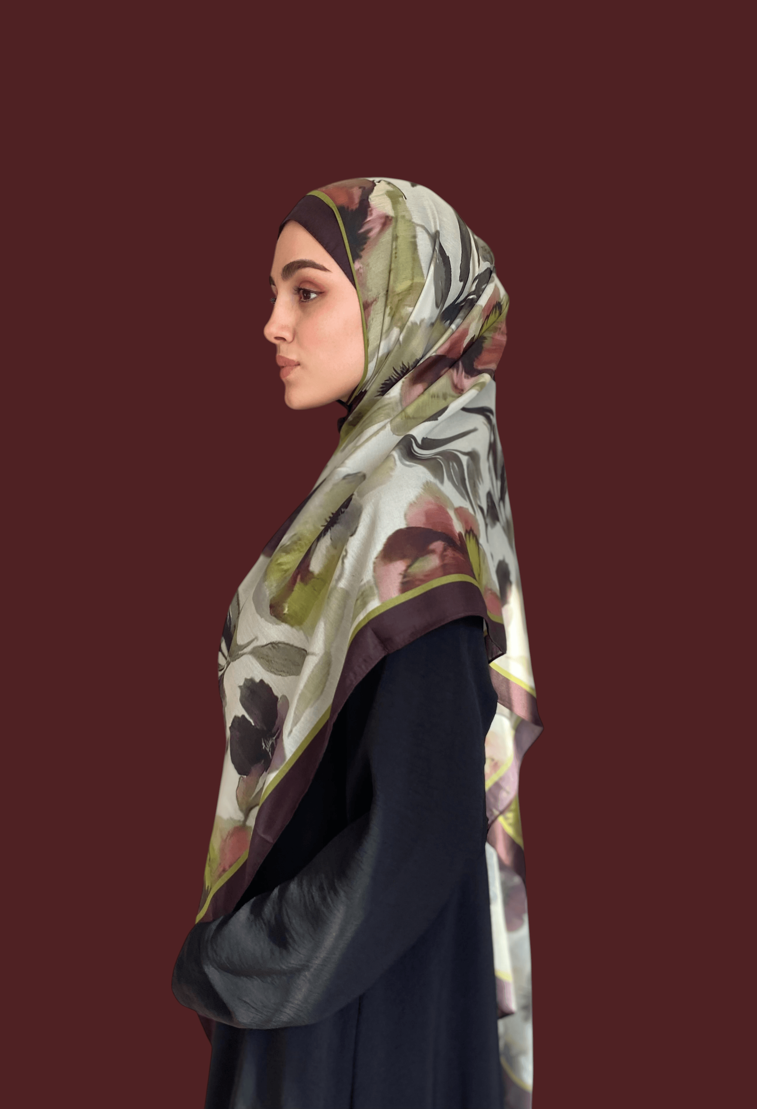 Serenya Desen Soft Vual Şal Mürdüm