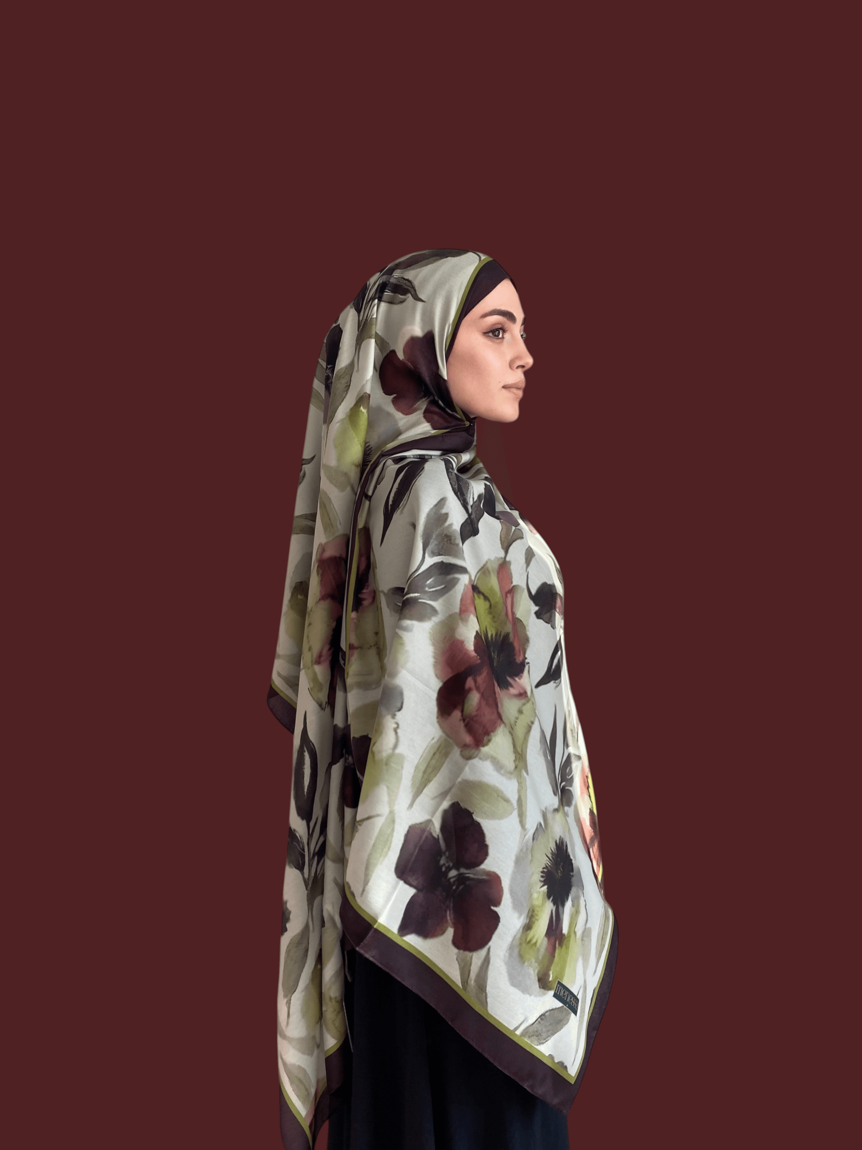 Serenya Desen Soft Vual Şal Mürdüm