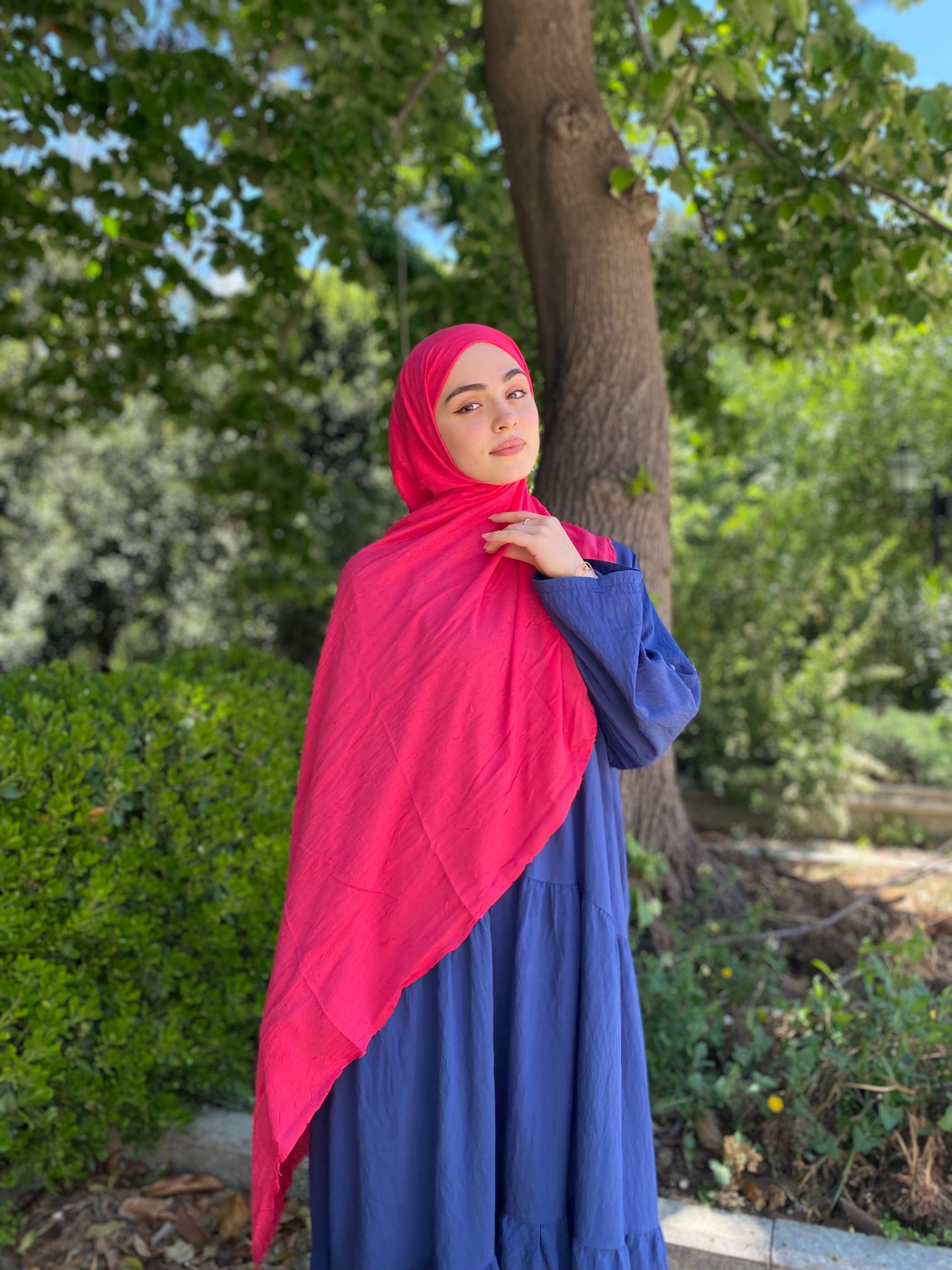 Bambu Kraş Şal Fuşya