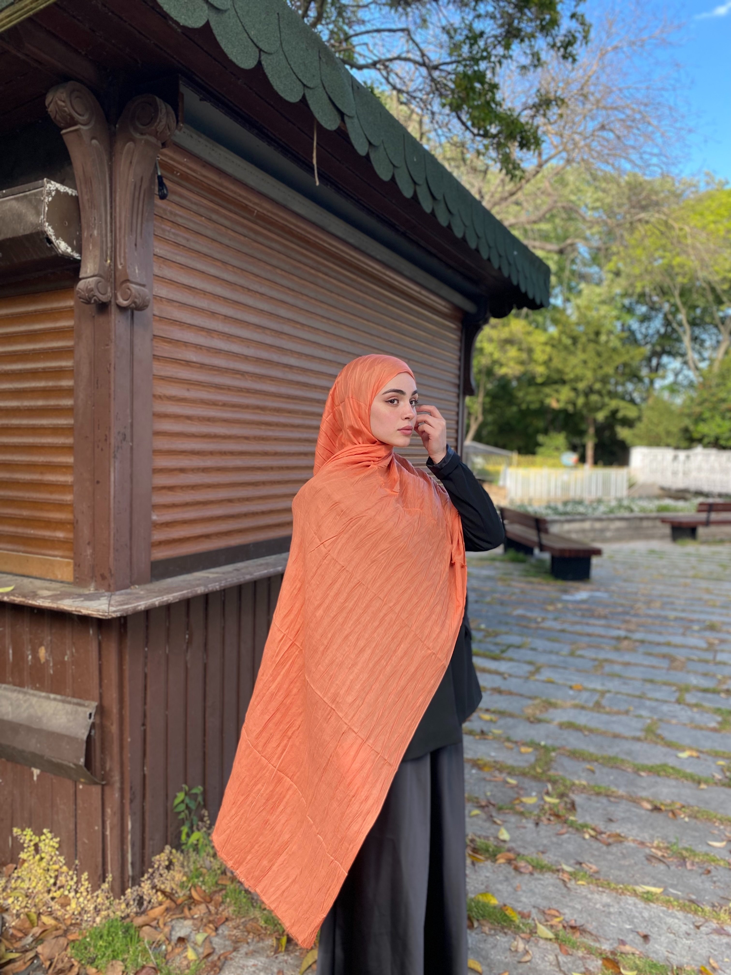 Piliseli Bambu Şal Mercan