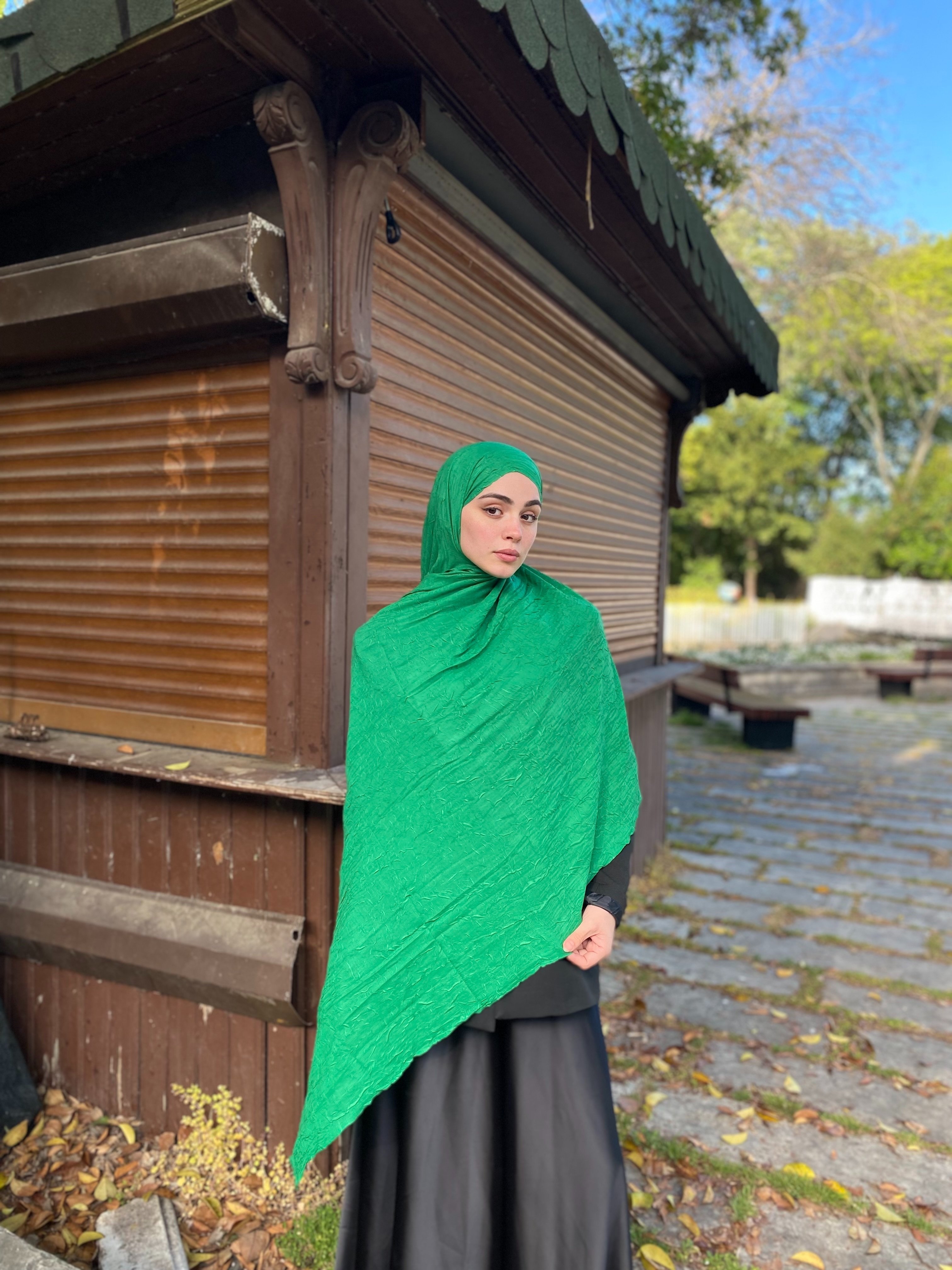 Bambu Kraş Şal Benetton Yeşil