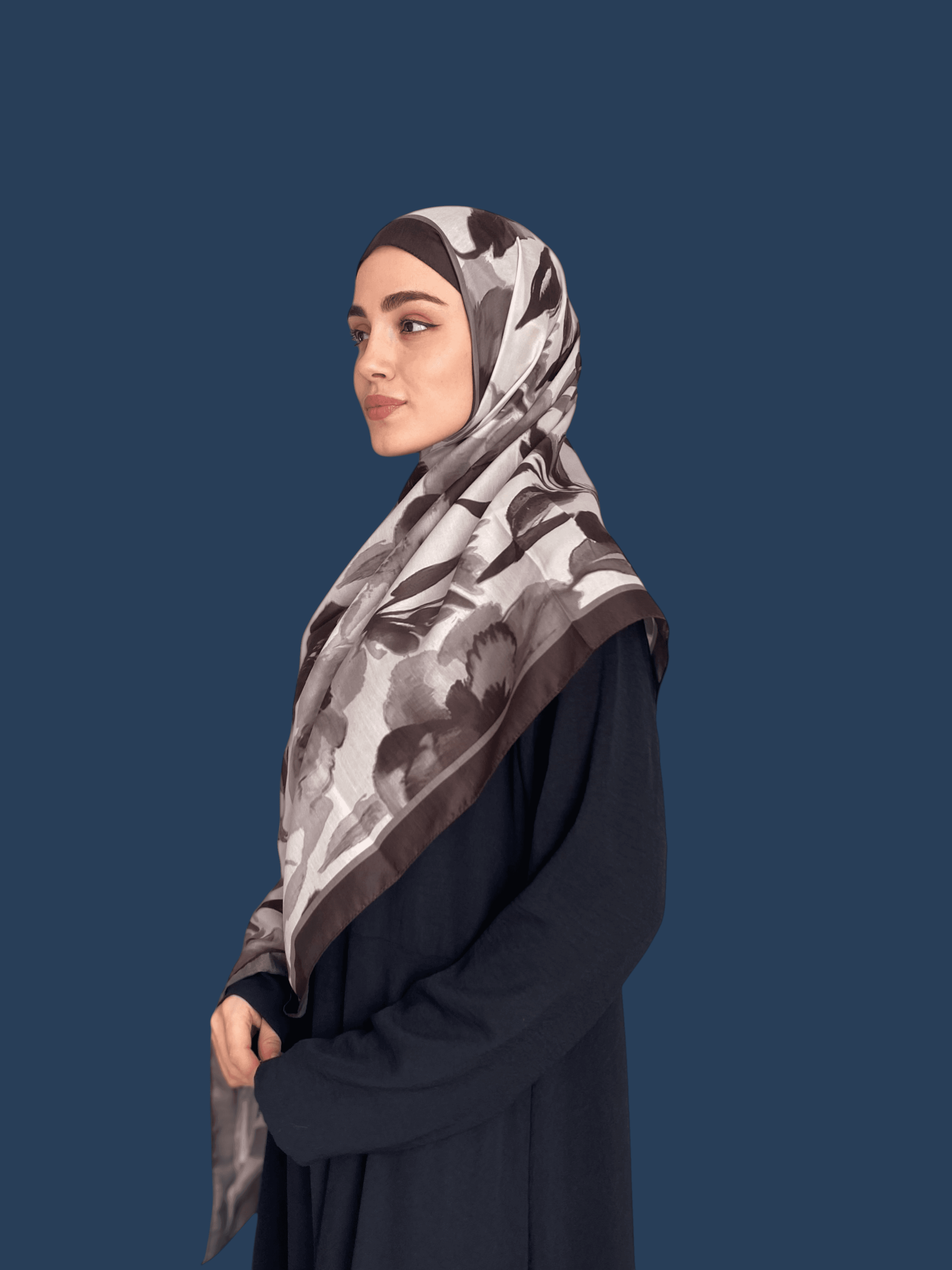 Serenya Desen Soft Vual Şal Acı Kahve