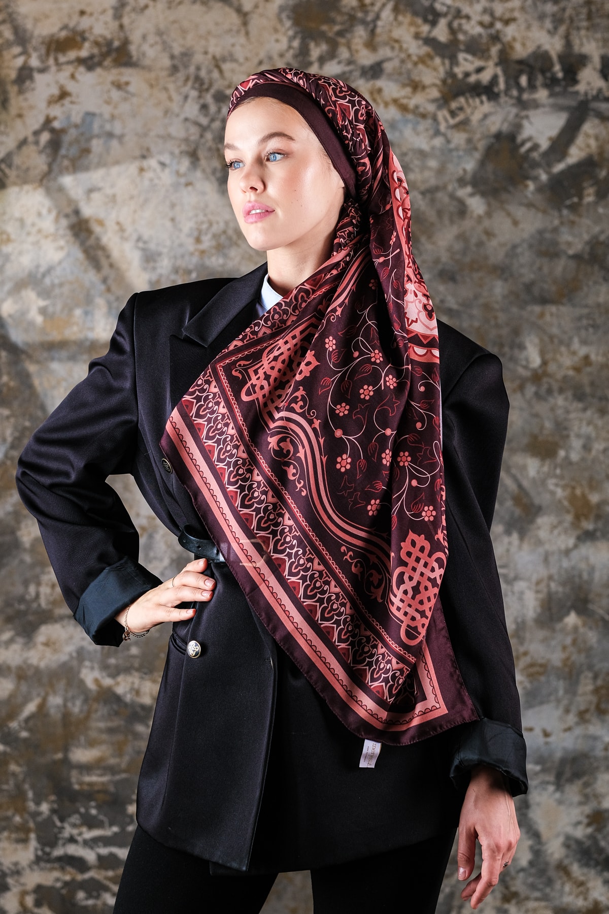 Zend Desen Soft Vual Şal Bordo