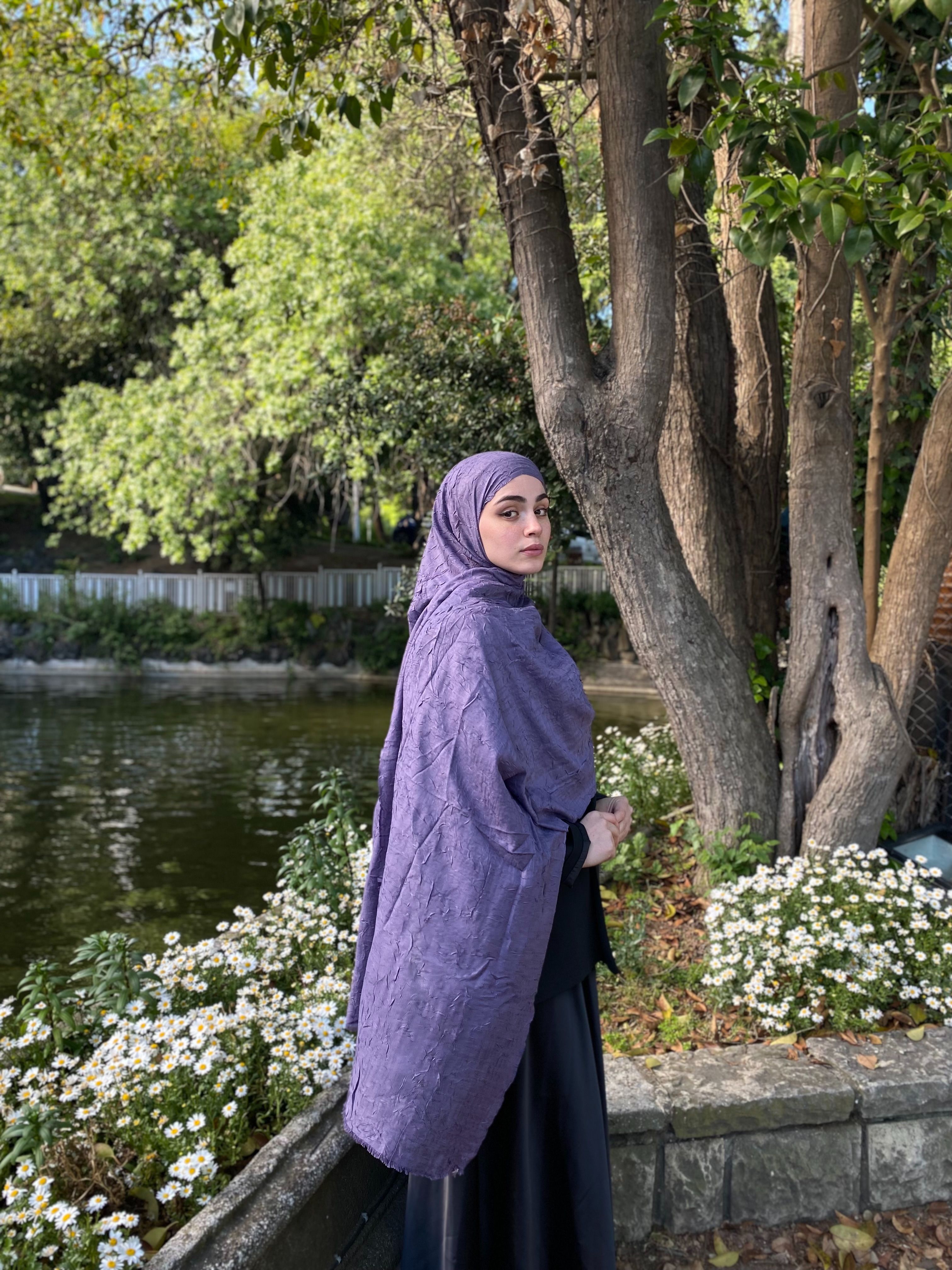 Bambu Kraş Şal Lavanta