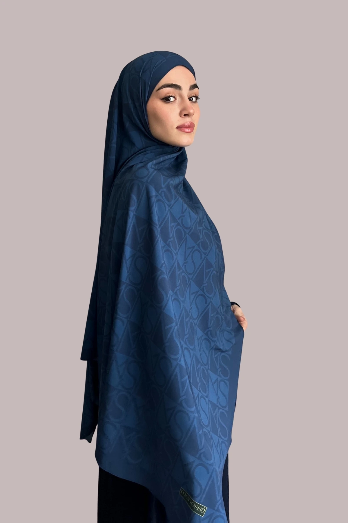 Mns Essential Tokyo Pamuk İpek Şal Indigo Mavi