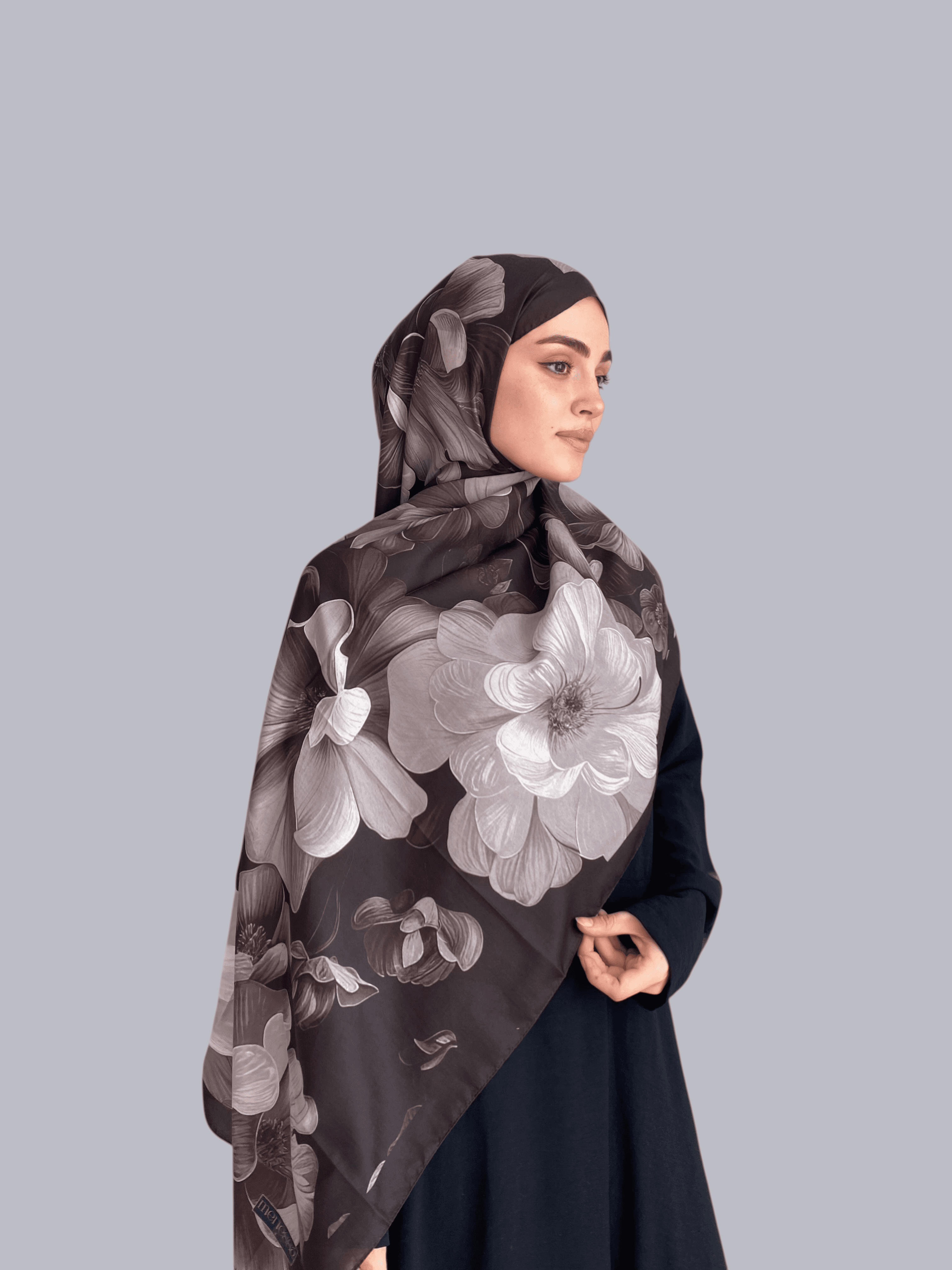 Petalya Desen Soft Vual Şal Acı Kahve