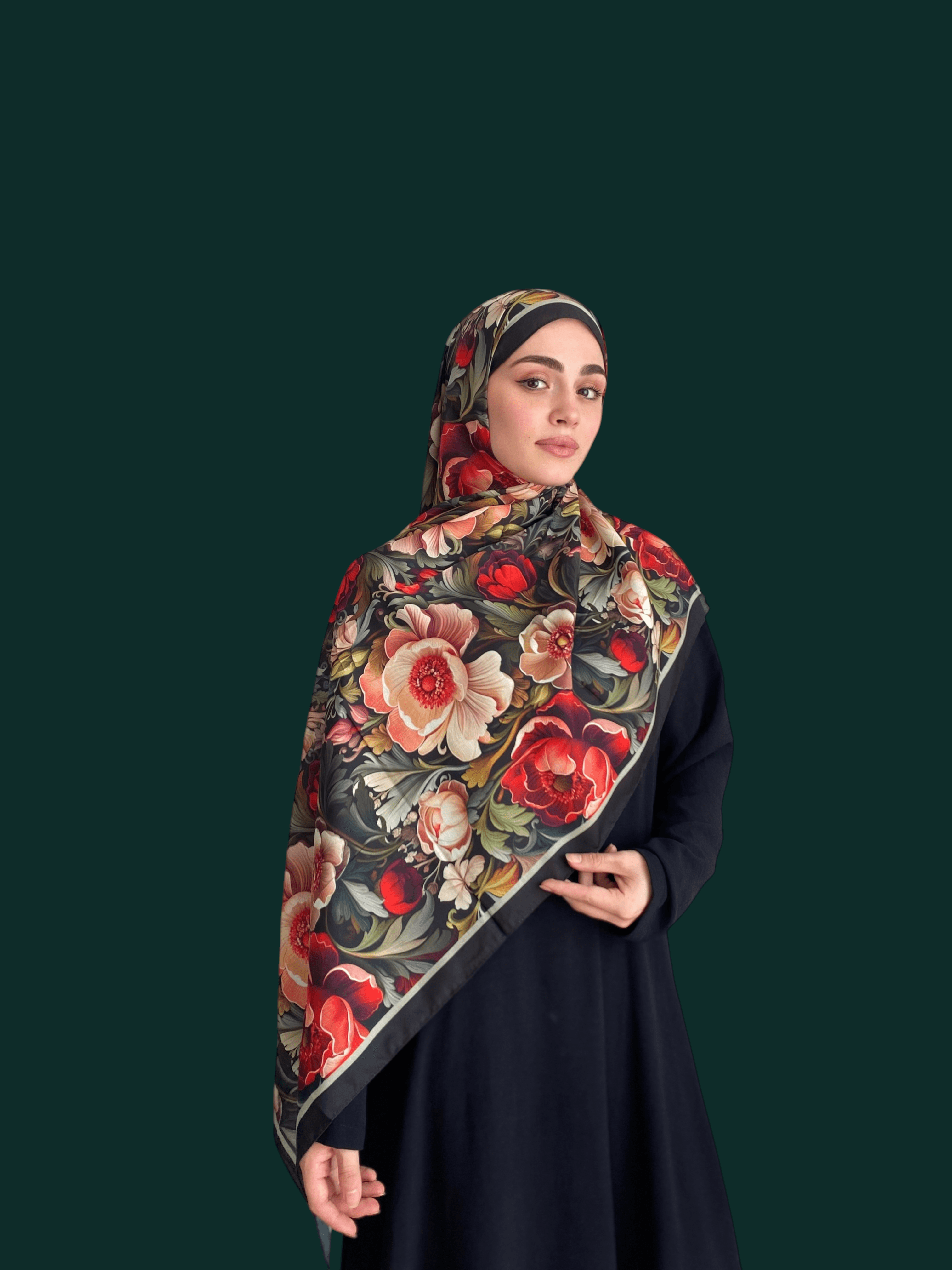 Jardine Desen Soft Vual Şal Kırmızı