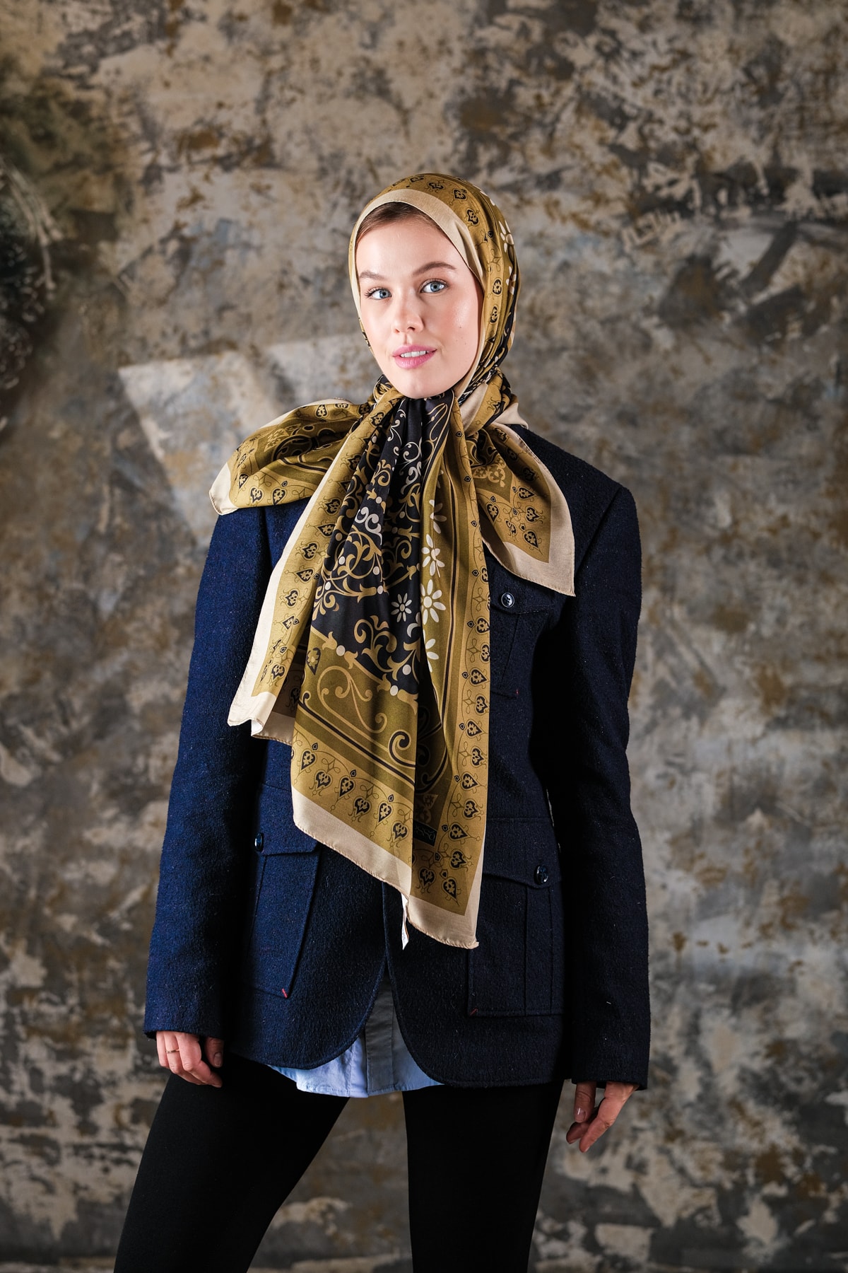 Noor Desen Soft Vual Şal Safran