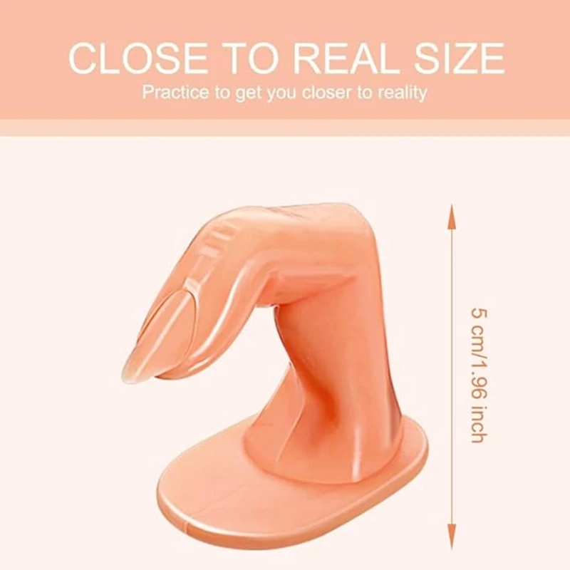 5’li Protez Tırnak Eğitim Parmağı – Manikür, Nail Art, Akrilik & Jel Çalışma Seti