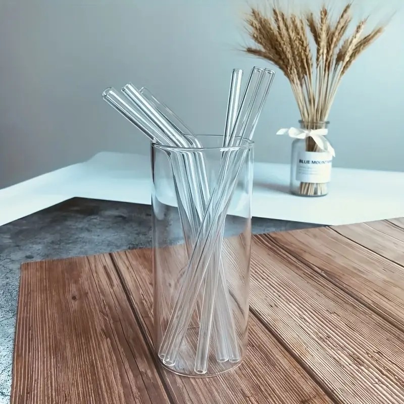   3'lü  Cam Pipet Seti/  2 Farklı Tasarım Cam Pipet ve Temizleme Fırçası ile 