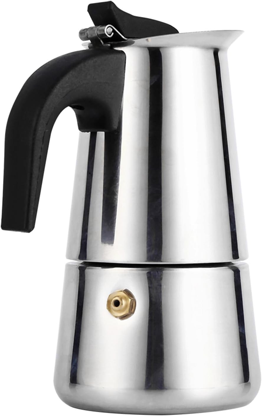 Paslanmaz Çelik Moka Pot / Çelik Italyan Ocak Üstü Moka 450 ml