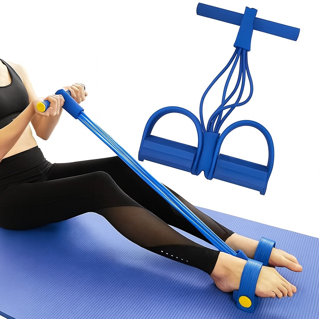 Pedal Çekme Egzersiz Lastiği – Karın, Kol ve Bacak Çalıştırıcı Ev Fitness Aleti