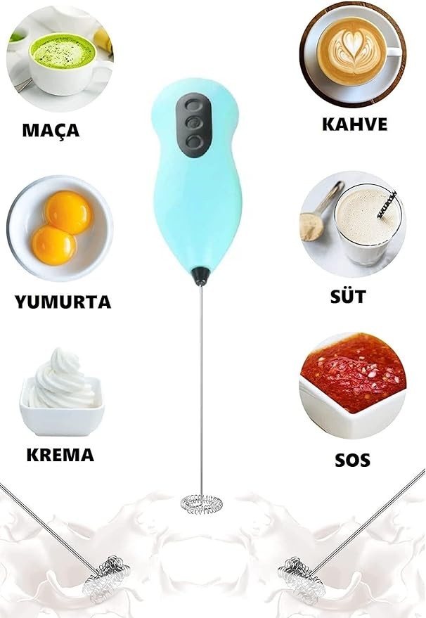 Kahve ve Süt Köpürtücü Pilli Karıştırıcı 
