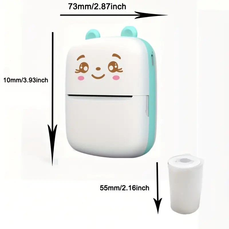 Mini Taşınabilir Kablosuz Termal Yazıcı – 200DPI – Android & iOS Uyumlu – Fotoğraf, Etiket, Not Baskı – Mürekkepsiz