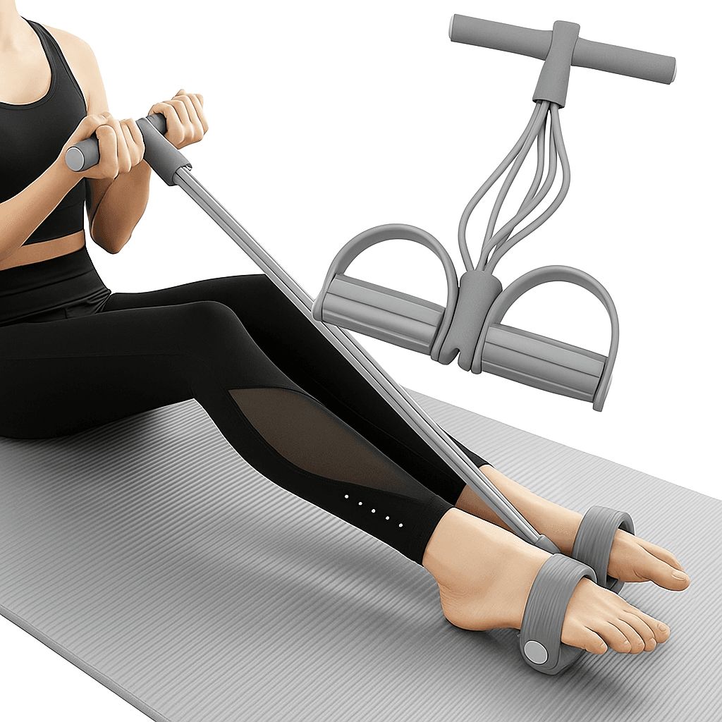 Pedal Çekme Egzersiz Lastiği – Karın, Kol ve Bacak Çalıştırıcı Ev Fitness Aleti