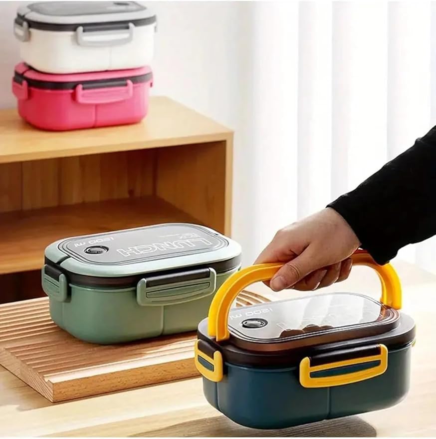 2 Katlı Taşınabilir Yemek Kabı Lunch Box Diyet Beslenme Kutusu Saklama Kabı