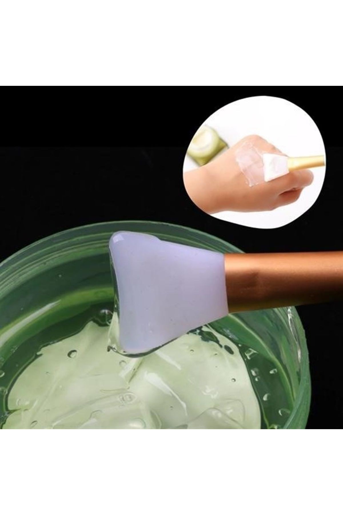 2 Adet Silikon Yüz Cilt Bakımı Maske ve Krem Spatulası