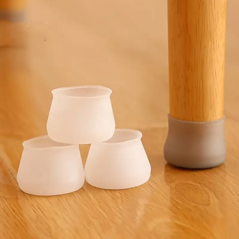  Silikon Sandalye Ayak Ucu Koruyucu – 3.5-5.5 cm Uyumlu Zemin Çizilmez ve Sessiz Kaydırmaz Başlık (12 Adet)