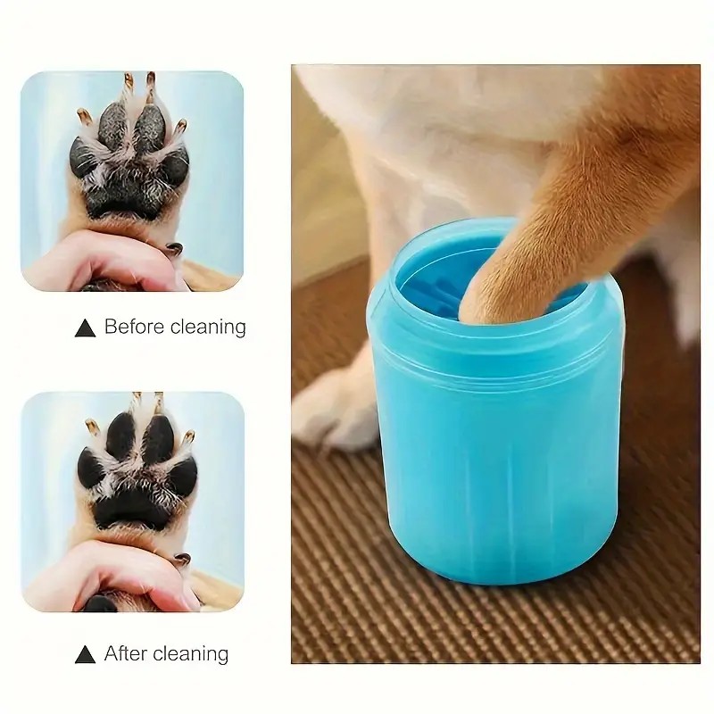 Silikon Jel Fırçalı Kedi Köpek Pati Ayak Temizleme Kovası (ithal Ürün)