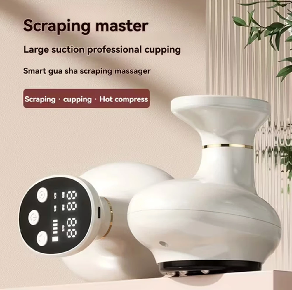 Vakum Teknolojili Elektrikli Kupa Masaj Aleti – Isıtmalı, Kırmızı & Mavi Işık Terapi, Negatif Basınç Masaj Cihazı