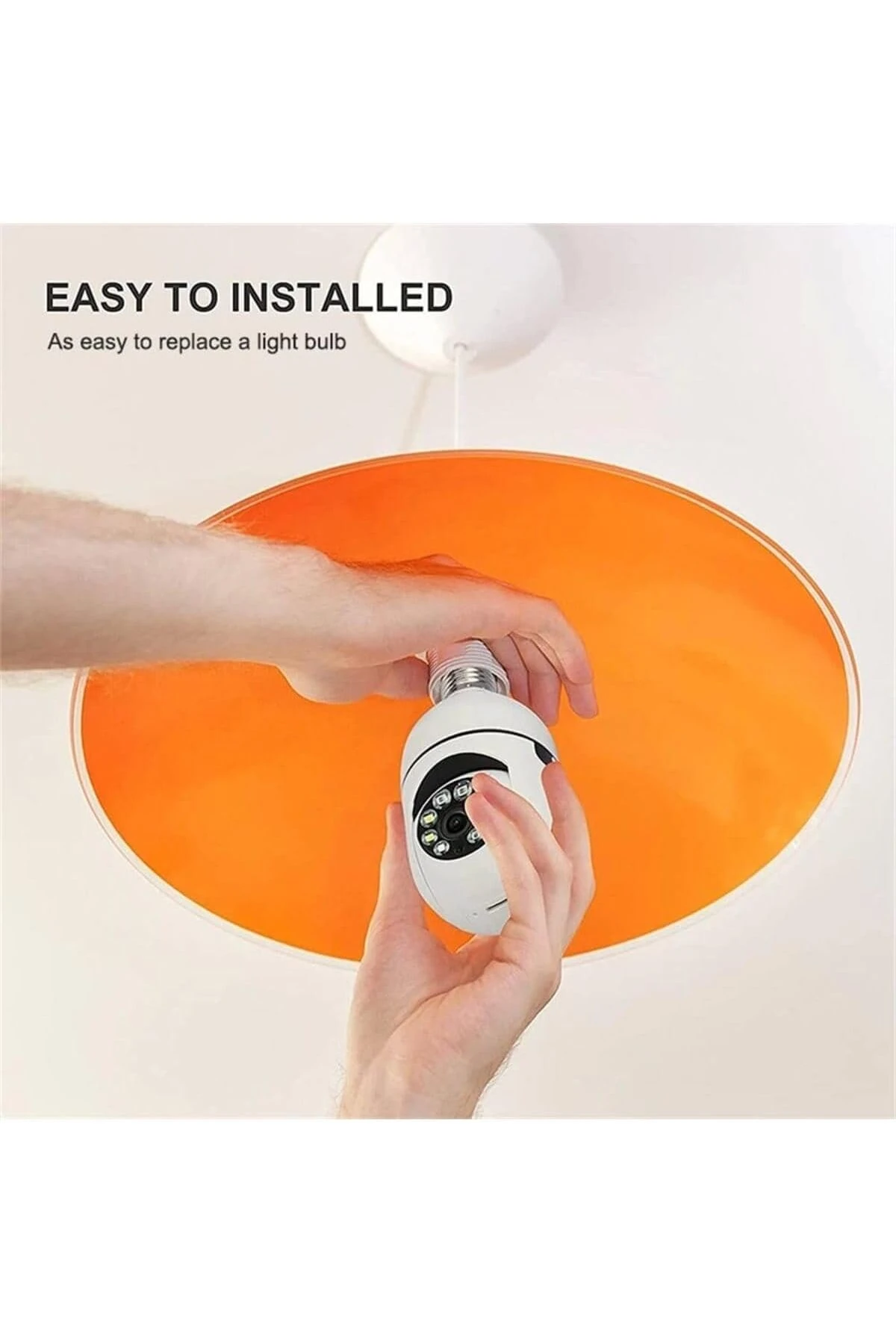 “Wifi Akıllı 360° Döner Güvenlik Kamerası Ampul Tipi, Gece Görüşlü, Hareket Algılamalı, Gsm İzleme