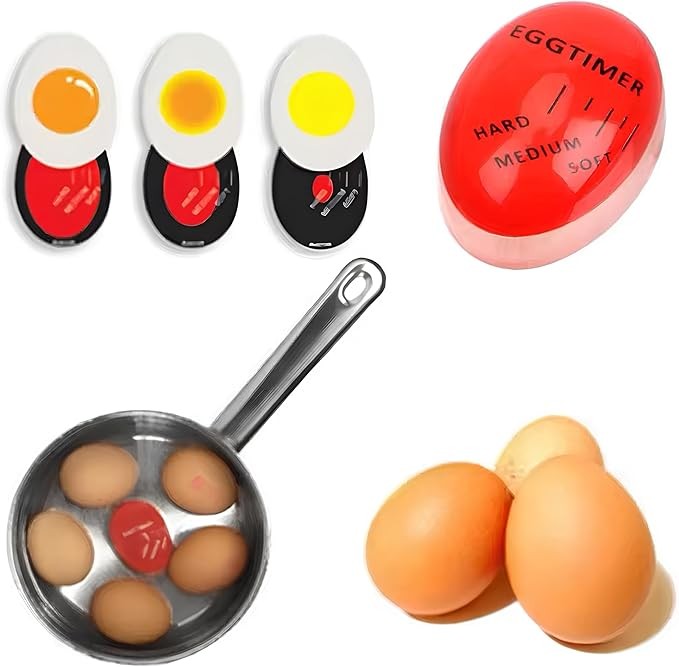 Yumurta Zamanlayıcı Egg Timer – Rafadan, Katı ve Akışkan Isıya Duyarlı Haşlama Yardımcısı