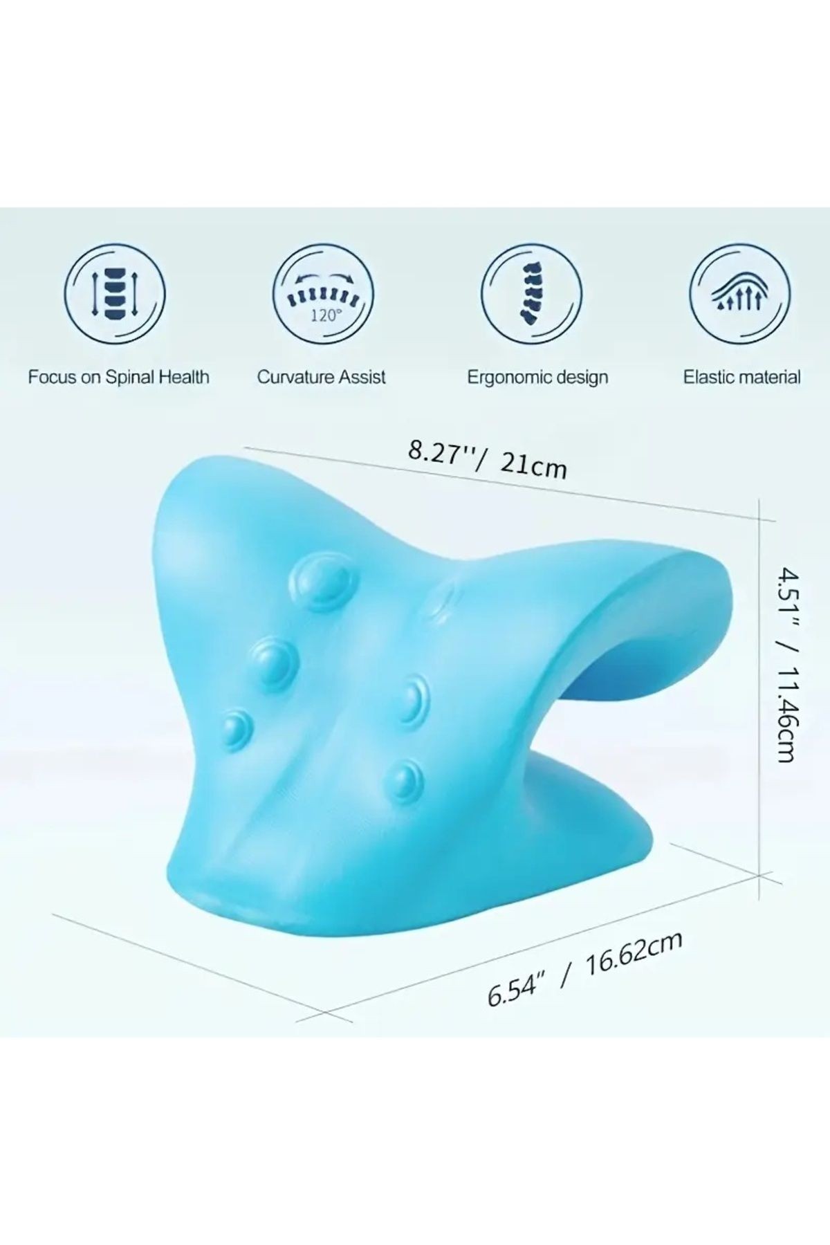 Ergonomik C-Şekilli Boyun ve Omuz Rahatlatma Yastığı Orta Sert Köpük Doldurma Hafif Omurga Hizalama