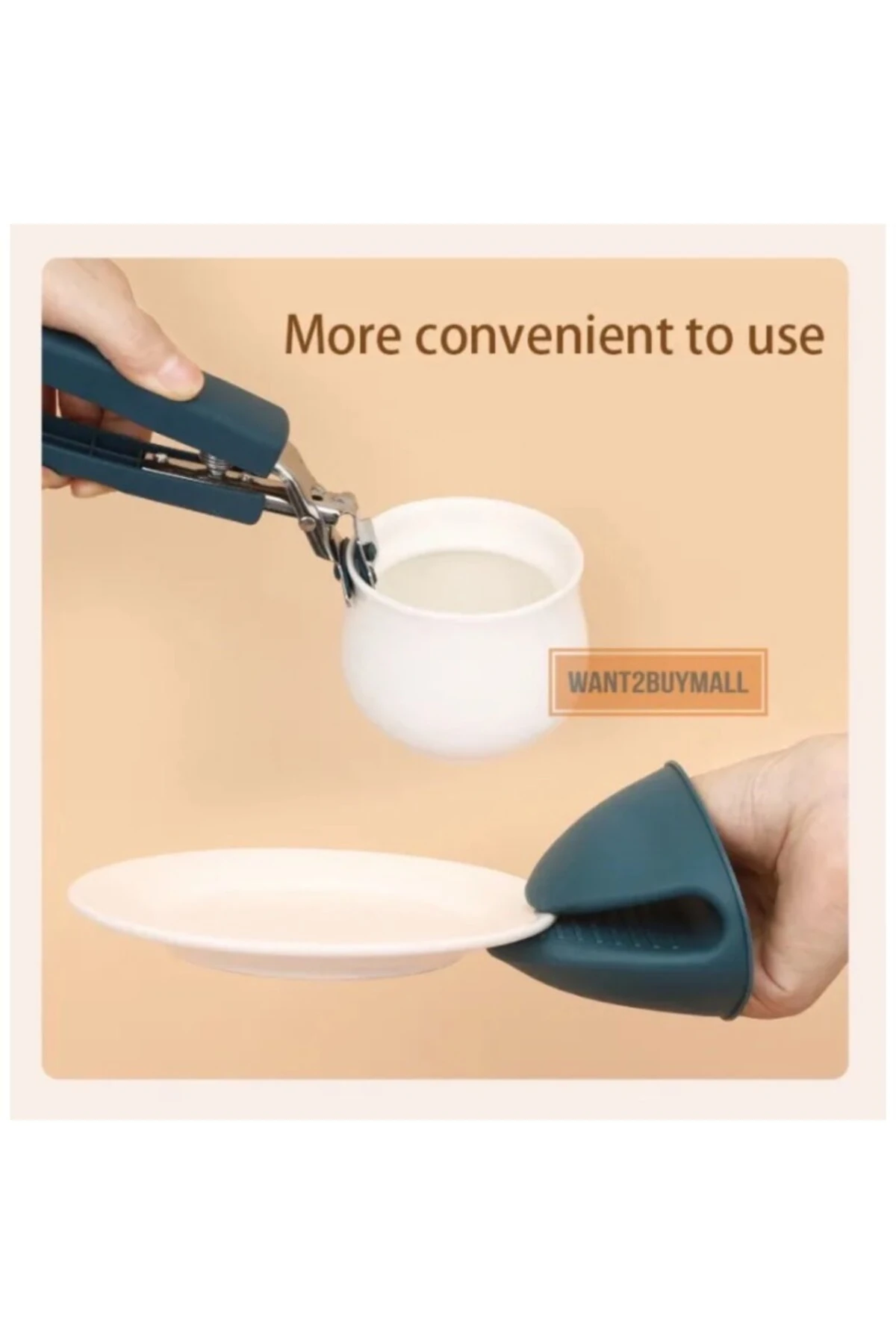 Siyah  Renk Tabak Tepsi Kelepçesi Yanma Önleyici