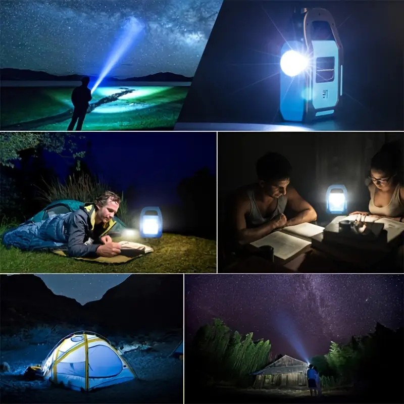 Güneş Enerjili Işıldak ve Powerbank Özellikli Kamp Lambası/ 3 Işık Modu, Outdoor ve Güç Kesintileri Için Ideal