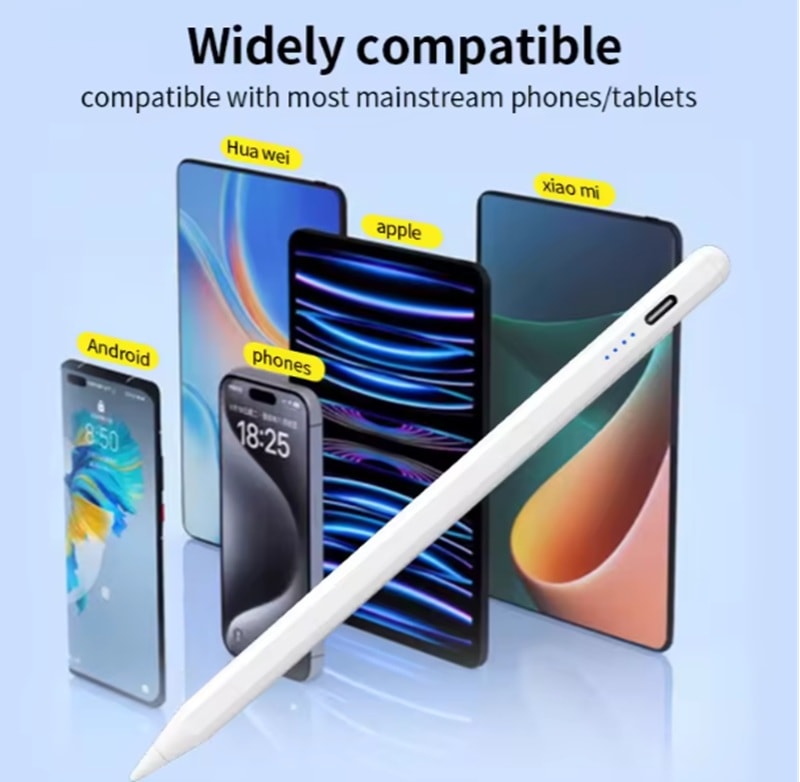 Akıllı Dokunmatik Stylus Kalem – Tablet ve Telefon Uyumlu, Çift Tıklama Aç/Kapat
