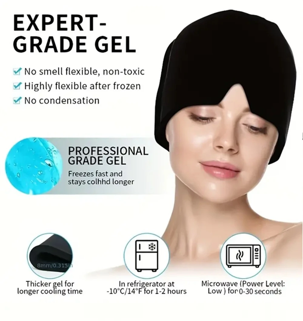 Rahatlatıcı Jel Baş Bandı – Soğuk & Sıcak Kullanım | Baş Ağrısı, Stres ve Yorgunluk Giderici Jel Maske