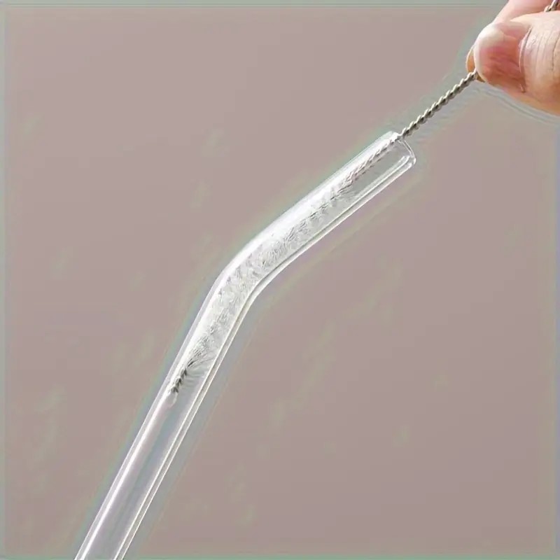   3'lü  Cam Pipet Seti/  2 Farklı Tasarım Cam Pipet ve Temizleme Fırçası ile 