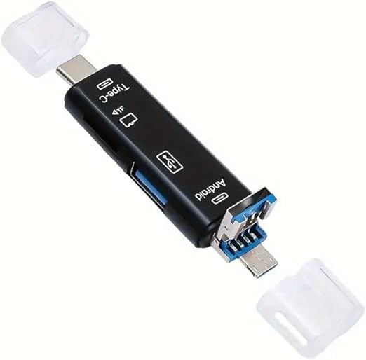5 In 1 Çok Fonksiyonlu USB 2.0 Micro Sd Kart Okuyucu - Usb/micro Usb/type-C Çıkışlı, Otg Çevirici