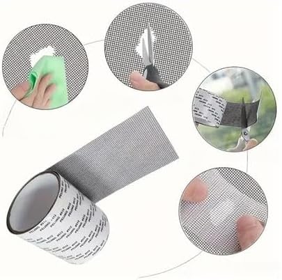 Güçlü Yapışkanlı Pencere Tamir Bandı, Böcek Önleyici Yama Bandı 2 mt x 5 cm