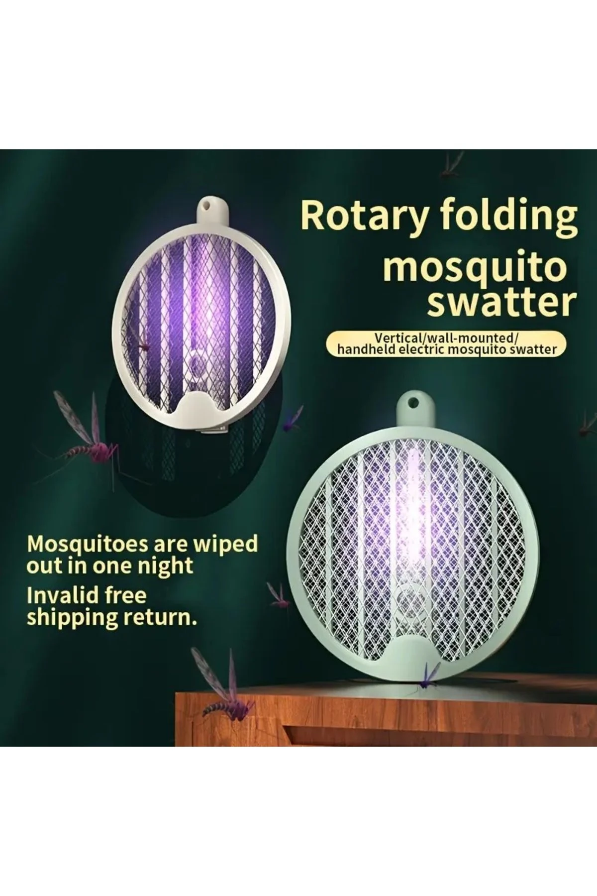 USB Şarj Edilebilir Elektrikli Sinek Tokası - Akıllı Sivrisinek Kovucu