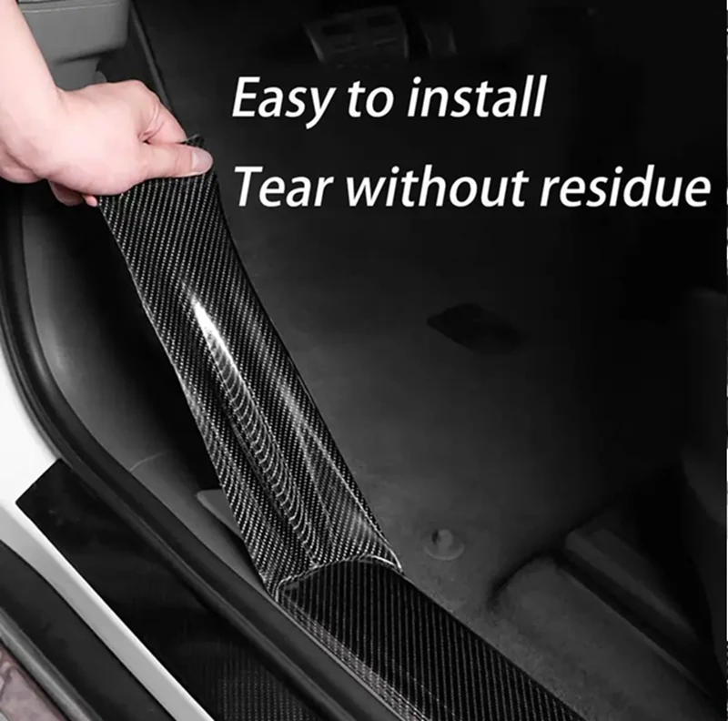 Karbon Fiber Araba Kapı ve Tampon Koruyucu Şerit Bant – 3M x 3CM Çizik Önleyici Esnek Yapışkanlı Şerit
