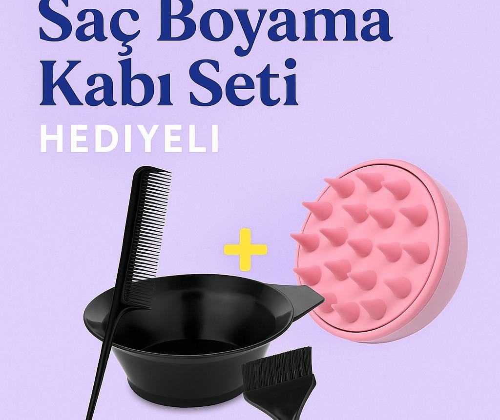 Saç Boyama Kabı Seti + Hediye Saç Masaj Tarağı
