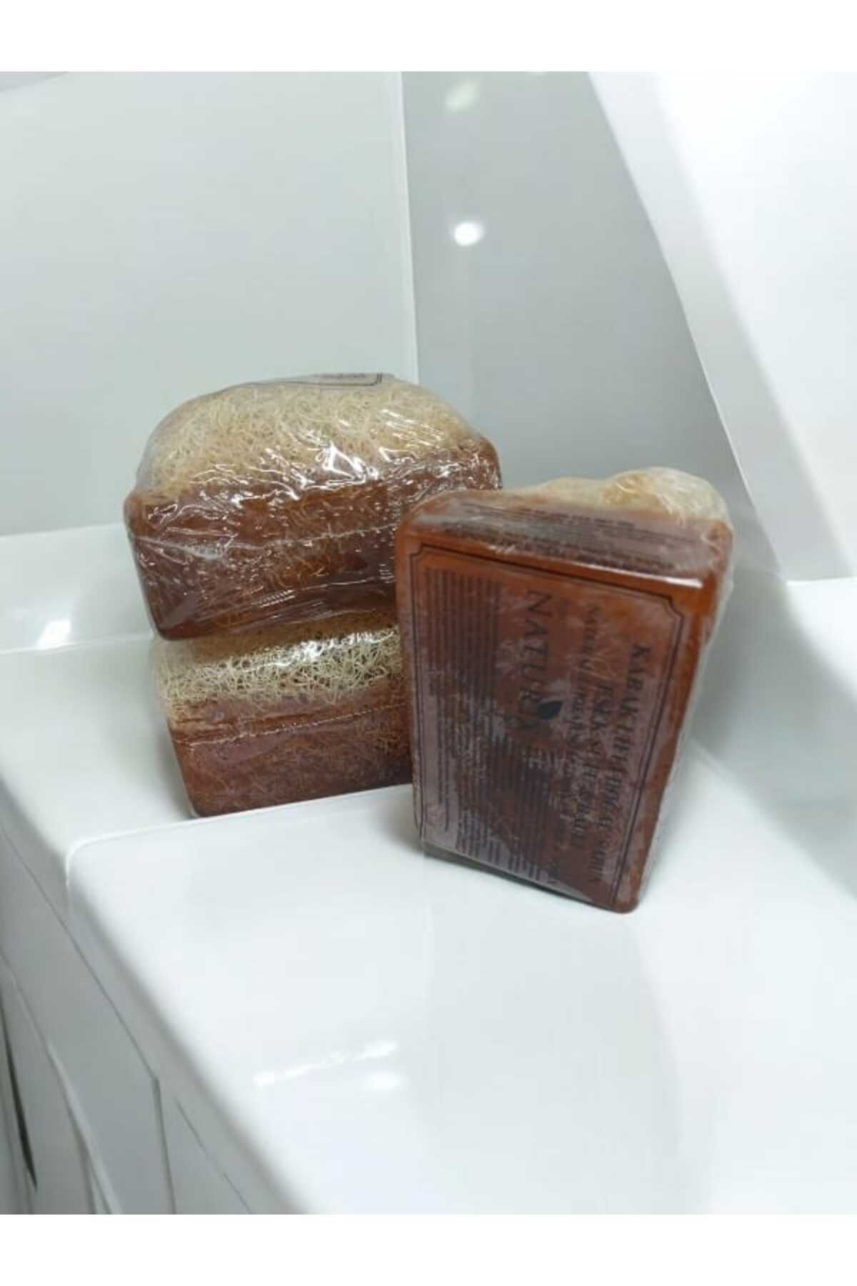 3'lü Kabak Lifli Doğal Sabun Eşek Sütü & Ballı - Natural Loofah Soap / Donkey Milk & Honey