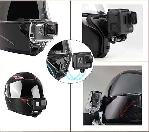  Motosiklet Kask Telefon Tutucu | Aksiyon Kamera Aparatı | 360° Ayarlanabilir Montaj Aparatı