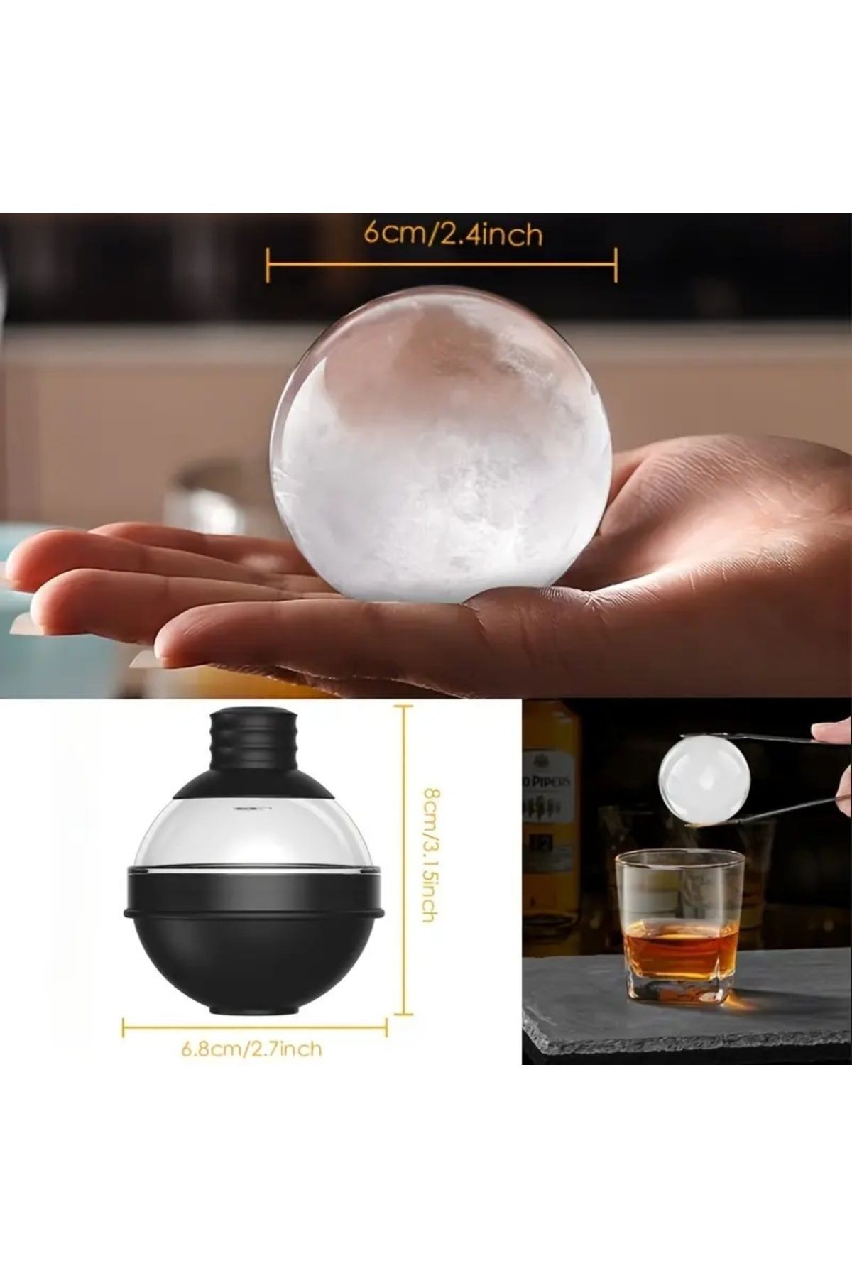 Silikon Küre Buz Kalıbı (Çok Renkli)