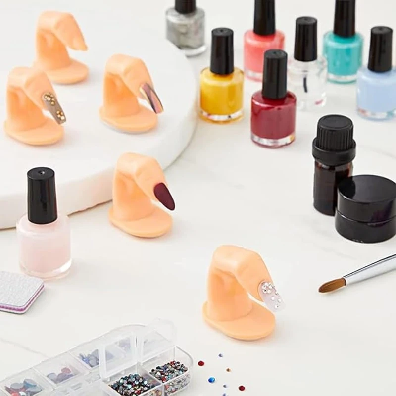 5’li Protez Tırnak Eğitim Parmağı – Manikür, Nail Art, Akrilik & Jel Çalışma Seti