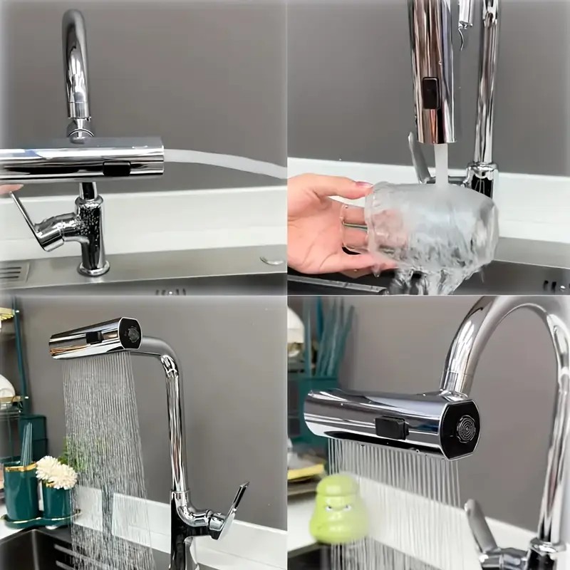 3 Farklı Modlu Çok Amaçlı Evrensel Şelale Musluk Başlığı