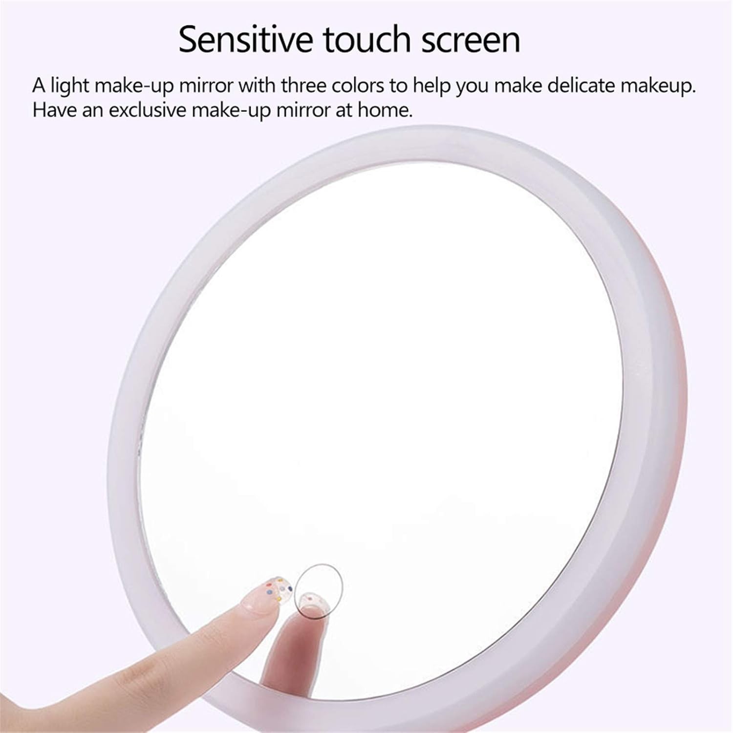 Dokunmatik 3 Ayrı Parlaklık Ayarlı Işıklı  Makyaj Aynası, Table Lamp Makeup Mırror 