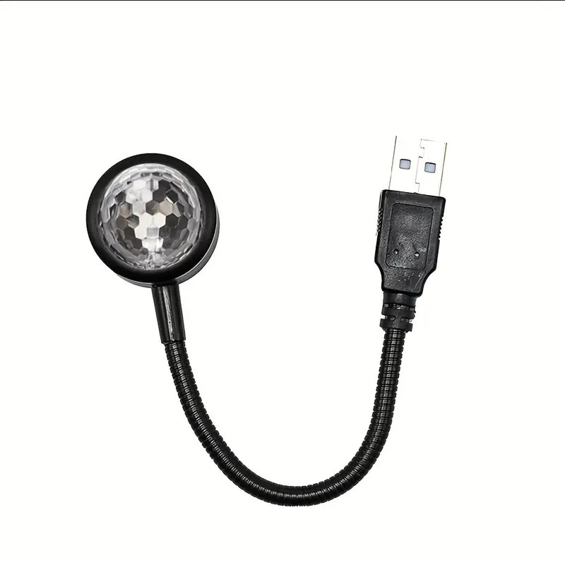 USB Araba Müzik Ritim Projektörü LED Araba Sihirli Top Lambası