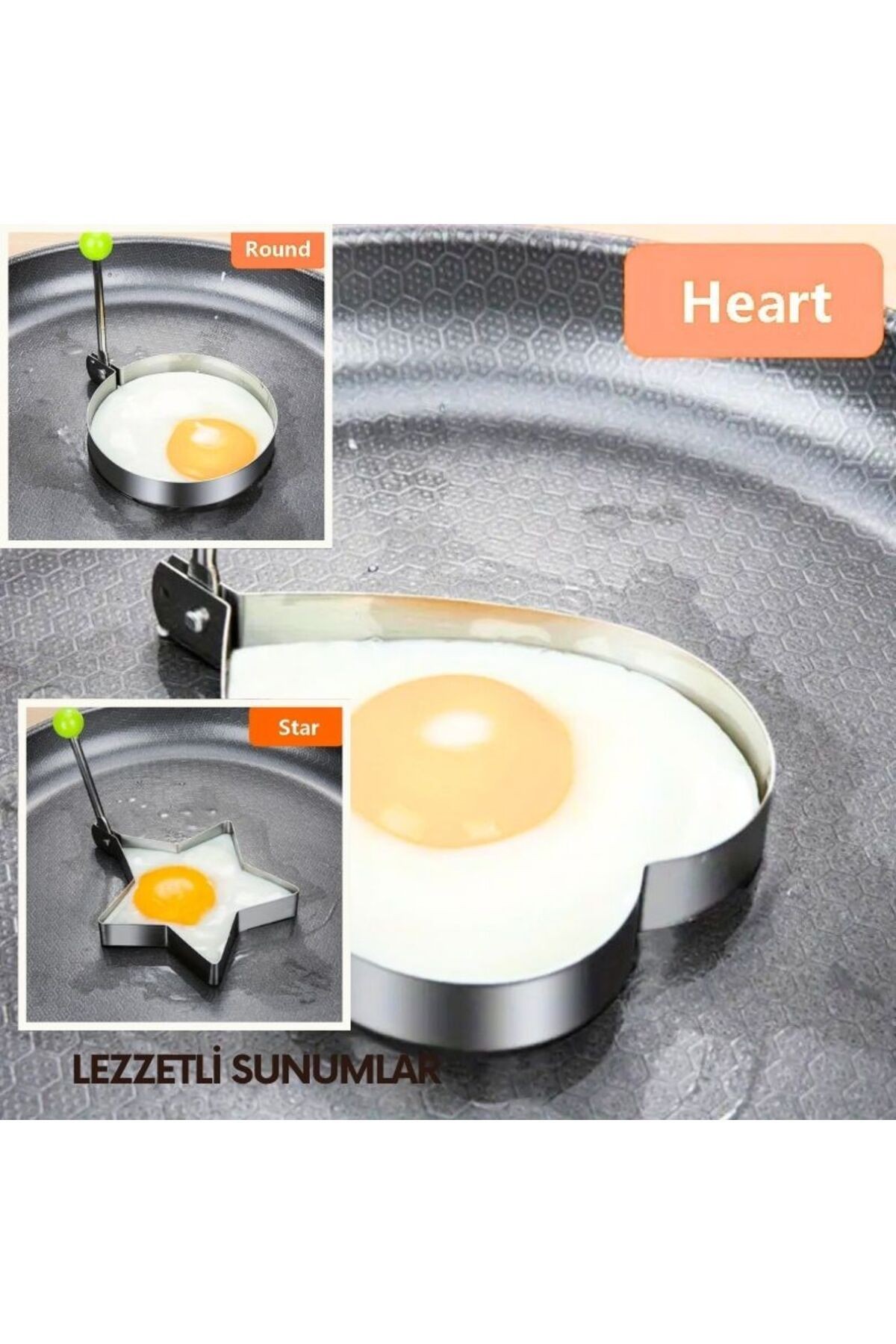 3lü Omlet Krep Kalıbı Mükemmel Kahvaltı Sofraları Için