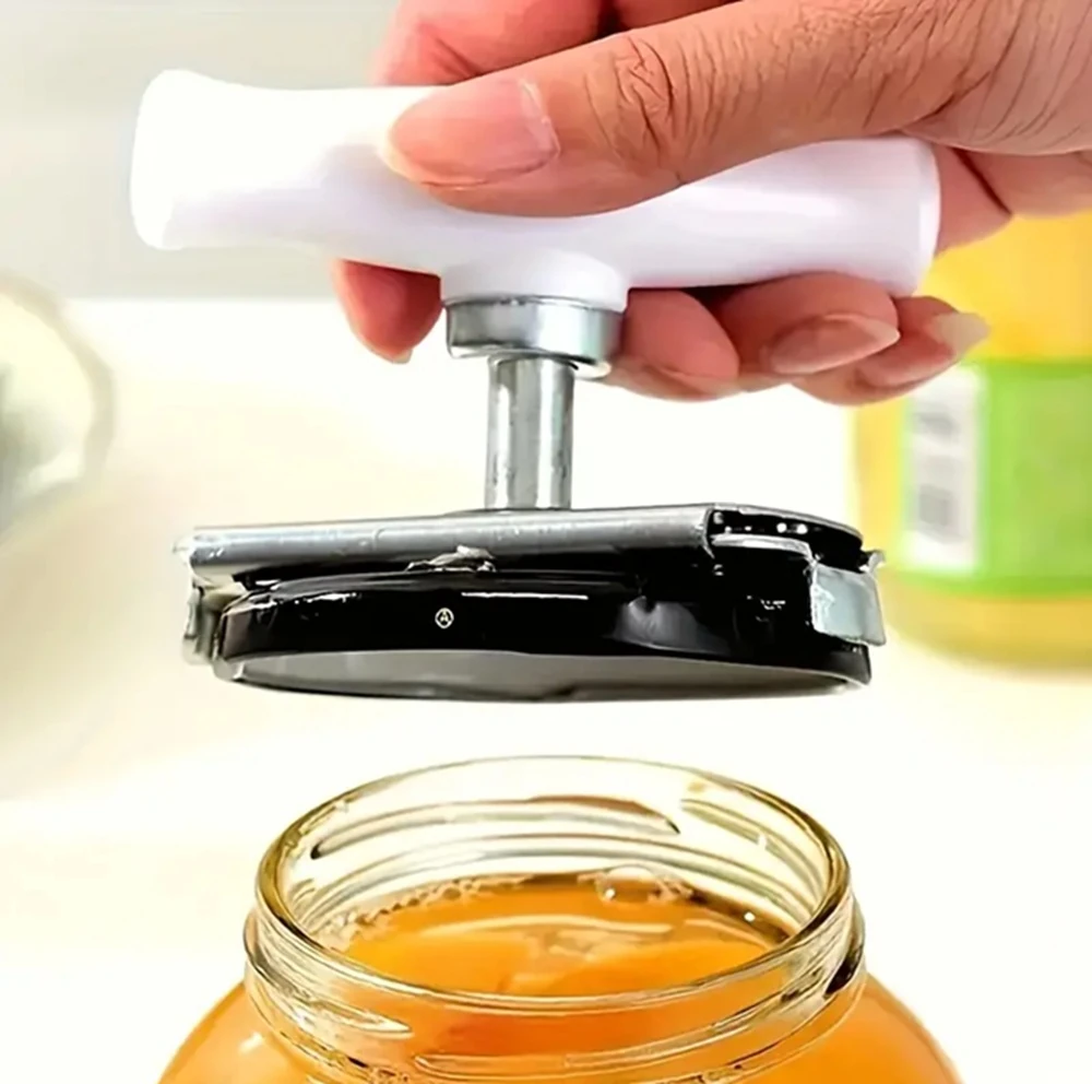 Metal Gövdeli Kavanoz ve Şişe Açacağı  Ayarlanabilir Tutma Saplı