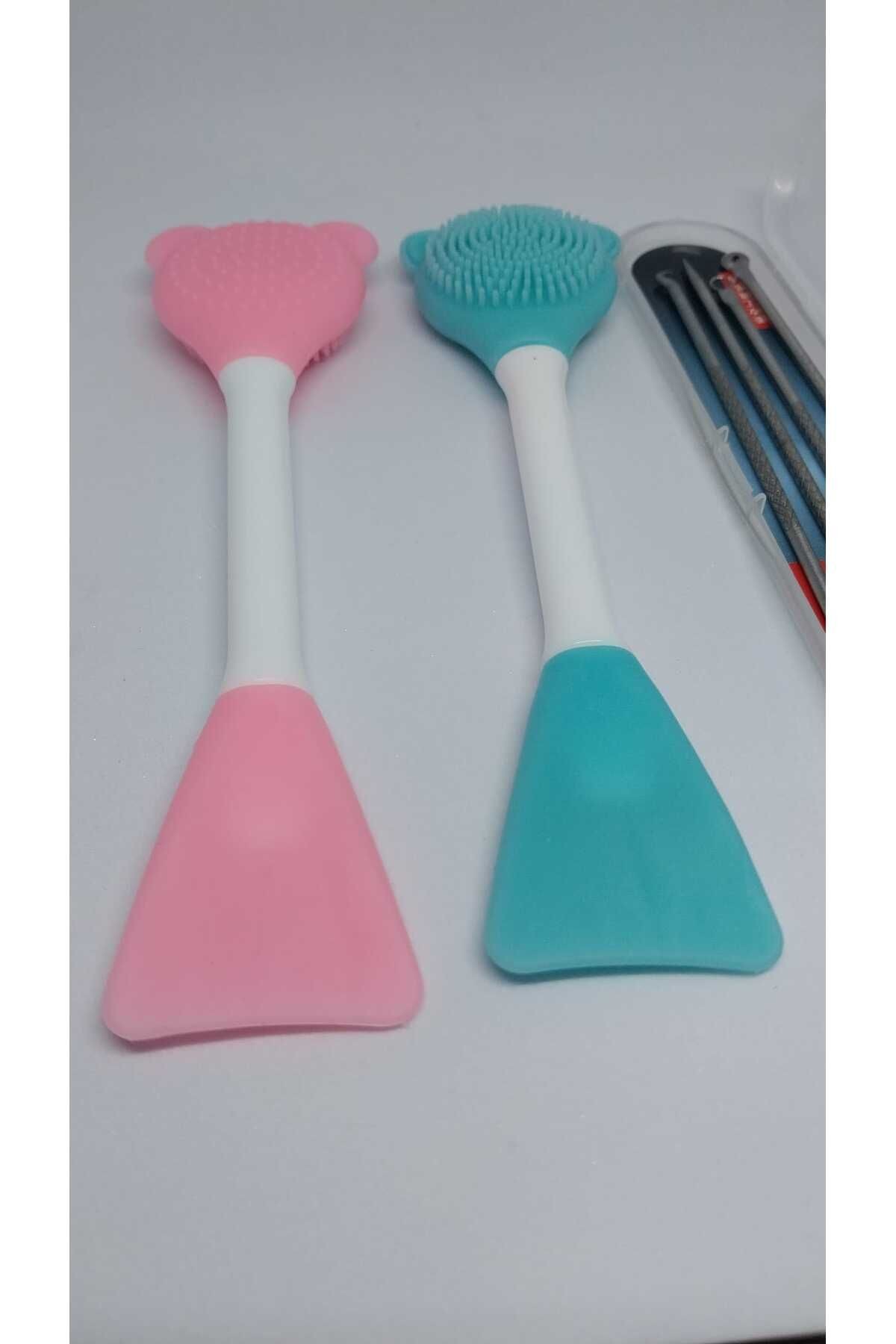 2 Adet Peeling Maske Fırçası ve Siyah Nokta -Akne Temizleme Seti ile Beraber
