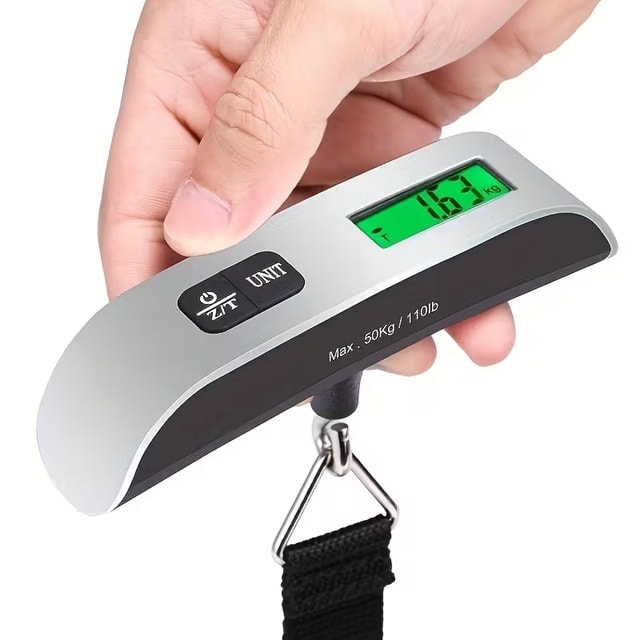 Elektronik Dijital Bagaj Terazisi – 50kg Kapasiteli LCD Ekranlı Taşınabilir Bavul Kantar