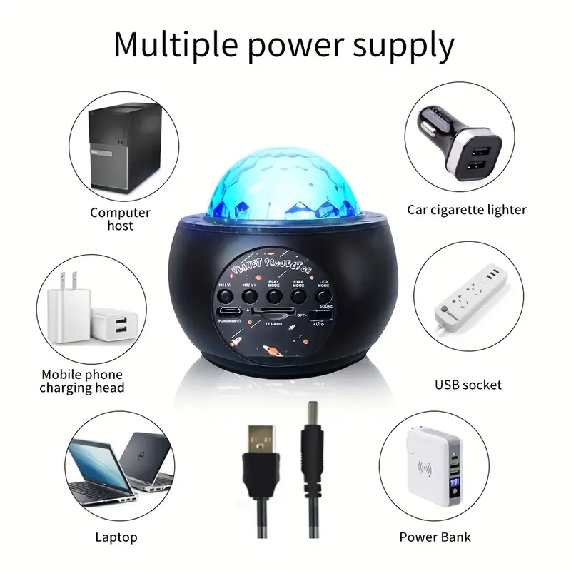 Starry Projektör Light-Blth+Müzik+7Farklı Ambians