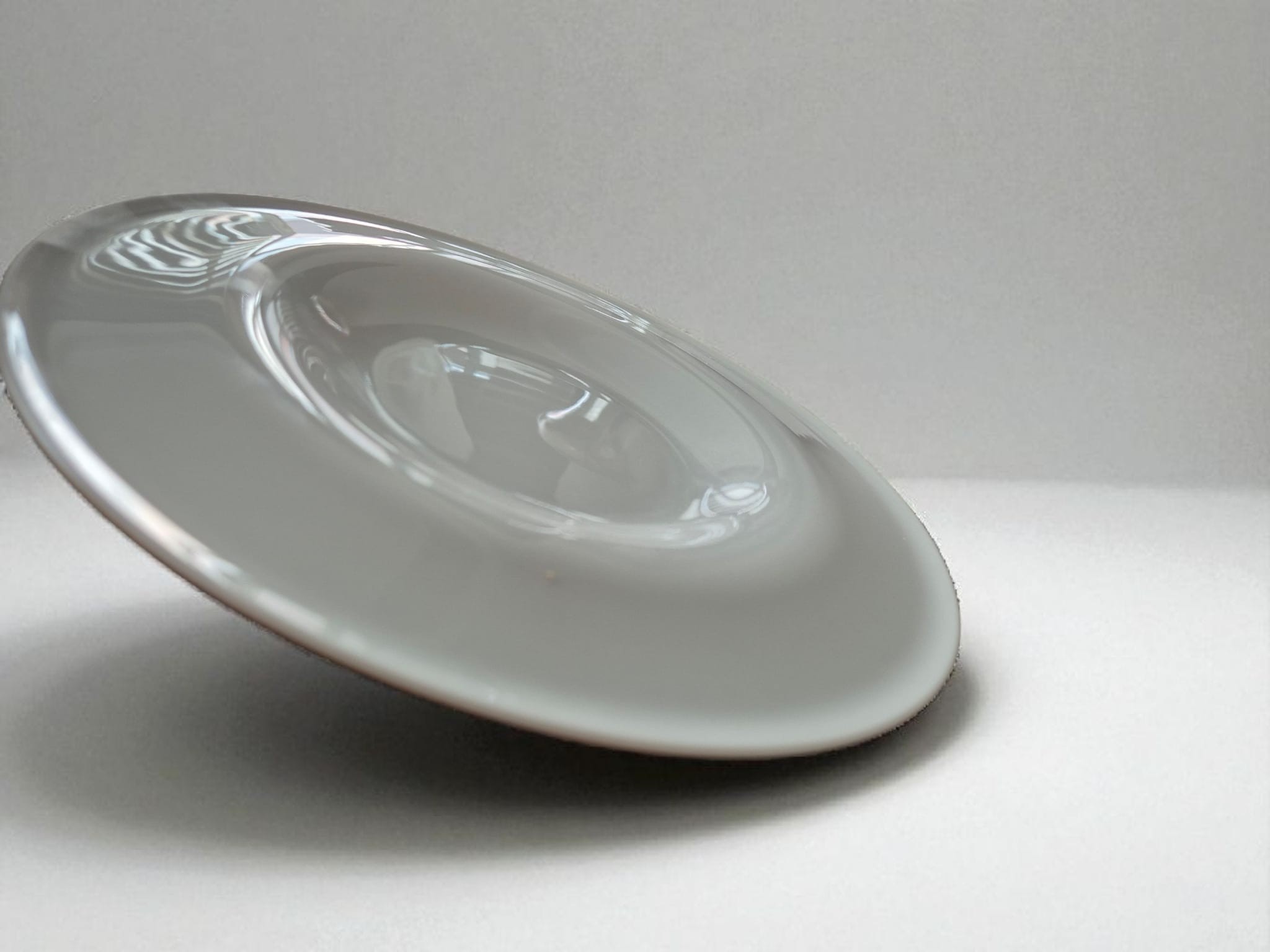  6 Kişilik Moon Beyaz Porsolen  Çukur Tabak 24cm.  / Meze Tabağı 